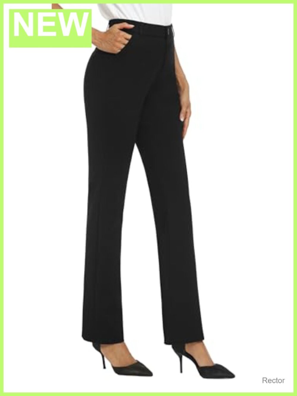 Women's Stretch Straight Leg Dress Work Pants Business Casual Slacks